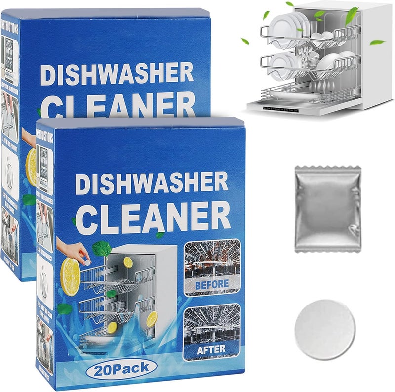 2PCS Dishwasher Tablets, Dishwasher Cleaning Tablets, dishwasher cleaner tablets, highly efficient Dishwasher Cleaner for Kitchen Tableware Care - Image 1