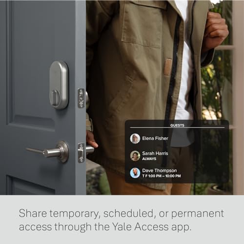 Yale Approach Smart WiFi Deadbolt Retrofit Smart Lock Unlimited Virtual Keys App Remote Control Keyless Entry Silver - Image 3