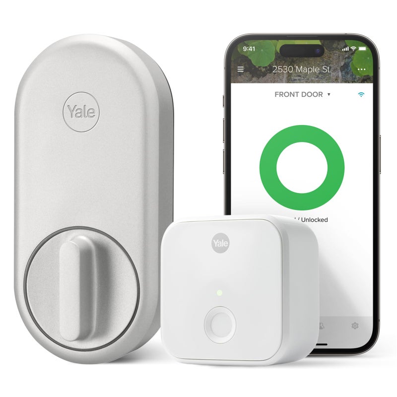 Yale Approach Smart WiFi Deadbolt Retrofit Smart Lock Unlimited Virtual Keys App Remote Control Keyless Entry Silver - Image 2