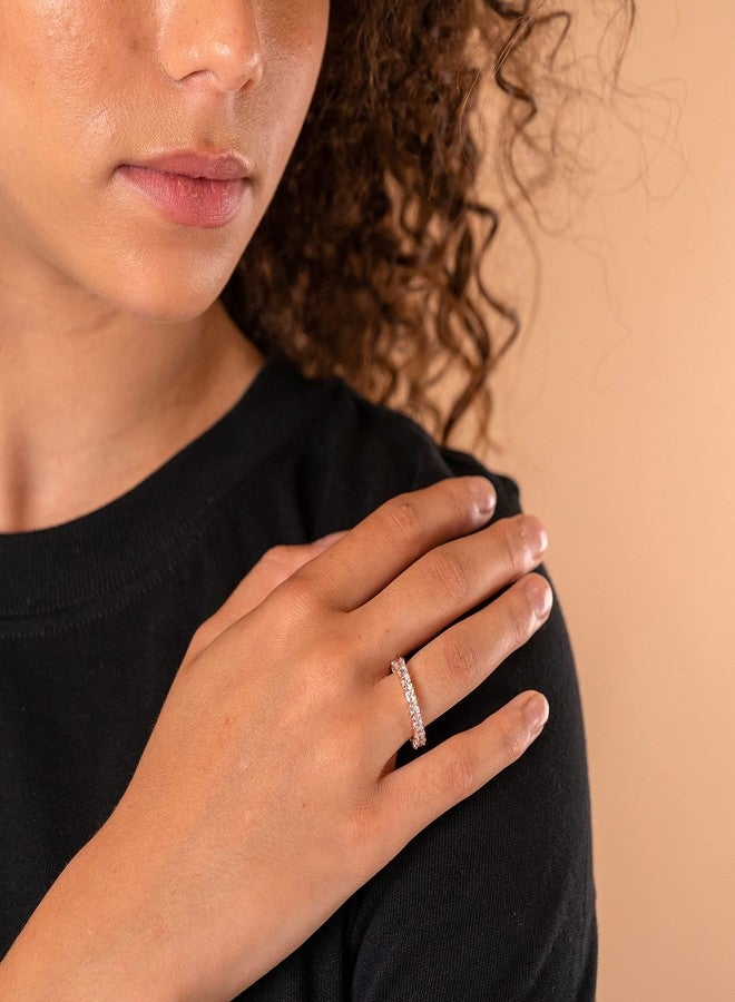 PAVOI خاتم الحب من بفاوي مطلي بالذهب الأصفر عيار 14 قيراط - 3 مم حلقات قابلة للتكديس للنساء - خواتم الأبدية الذهبية للنساء، مقاس 7 - Image 2