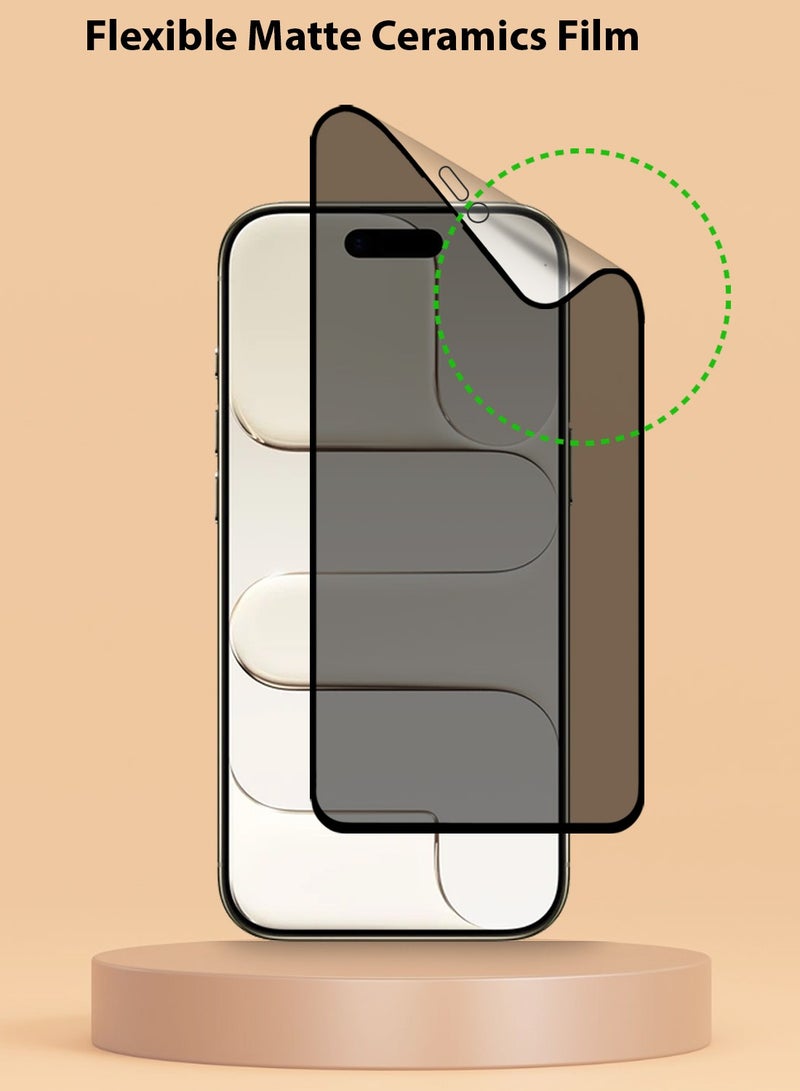 Techie iPhone 17 Air Privacy Screen Protector - Full Cover Matte Ceramic Privacy Screen Protector, Explosion Proof, Anti Bubble Anti-Fingerprint Easy Installation - Image 4