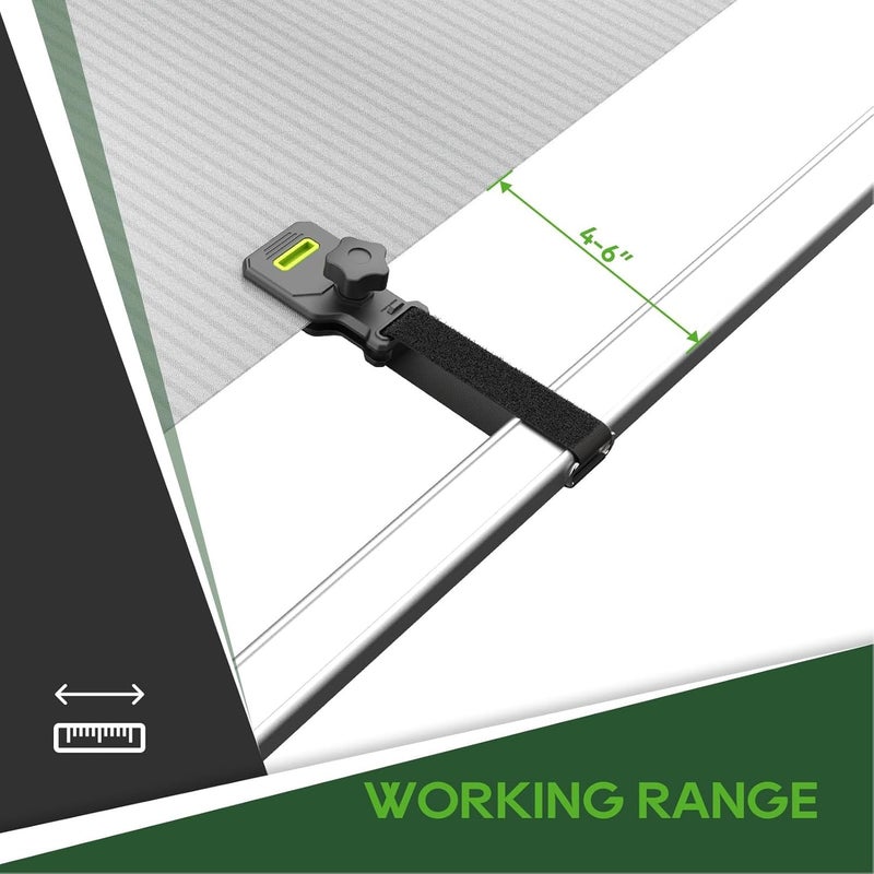 مشابك سقف الريفرانت (RV Awning Clamps) من Fabater، عبوة تحتوي على قطعتين من مشابك النايلون المقاومة للرياح مزودة بوسائد غير زلقة كإكسسوارات استبدالية، تحمي سقف الريفرانت من الأضرار الناجمة عن الرياح وضوضاء الهبوب. - Image 2