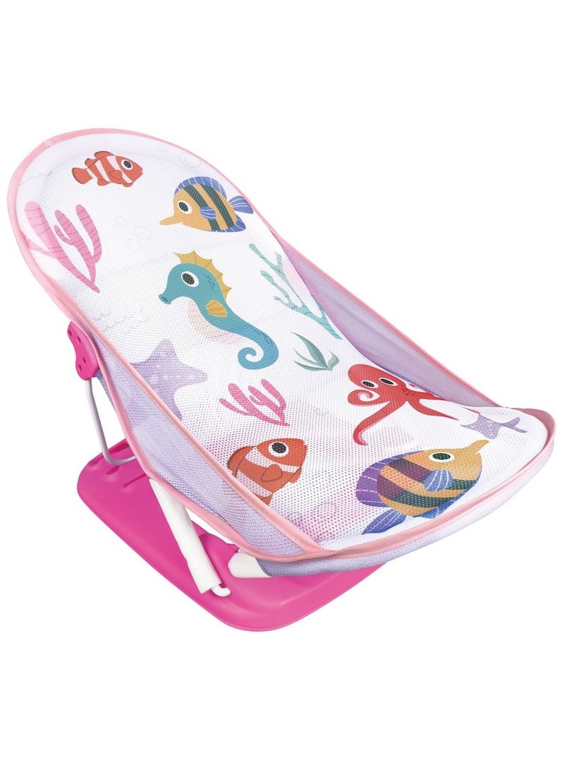 Deluxe Pillow-Free Baby Shower Chair – Baby Bather with 3-Position Recline – Suitable for Growing Babies (0 Month+) – Supports Up to 9kg – Pink Color - Image 1