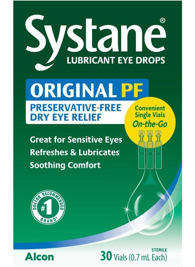 Systane - Long Lasting Lubricant Eye Drops Vials Eye Drops, 30 Count (Pack of 1) - Image 1
