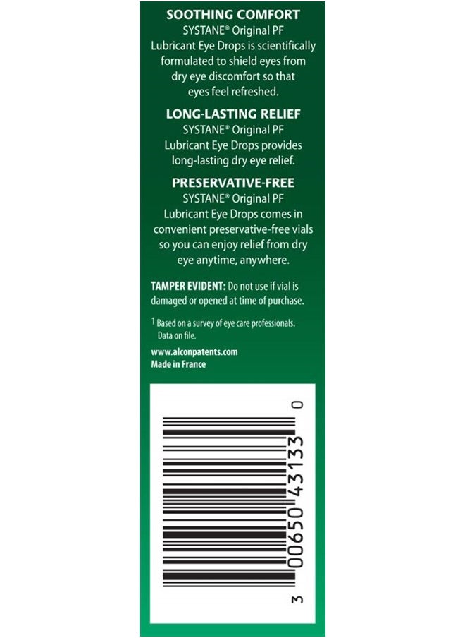Systane - Long Lasting Lubricant Eye Drops Vials Eye Drops, 30 Count (Pack of 1) - Image 1