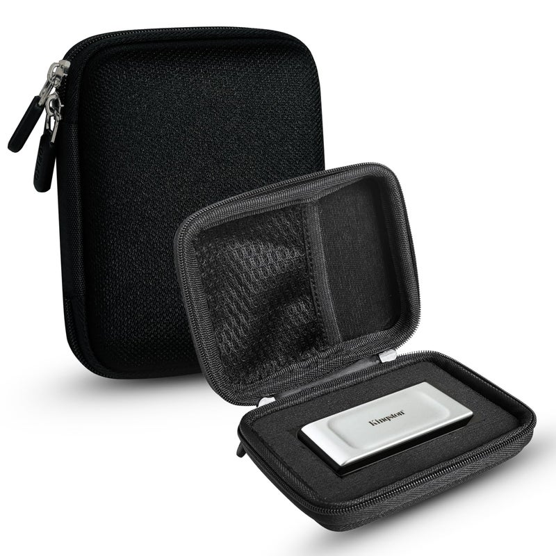 OFIXO SSD Case Cover Compatible for Kingston XS1000 | XS2000 | XS1000R SSD 1TB,2TB,4TB,500 GB High Performance Portable,Travel Case Protective Cover Storage Bag, Black - Image 1