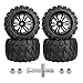 CrazyHobby 4Pcs 28 Preglued Mounted OD 125mm 110 RC Truck Tires and Wheels 12mm Hex Hubs for Traxxas Stampede Rustler VXL 4x4 2WD Redcat Volcano EPX Pro Exceed Infinitive - Image 3