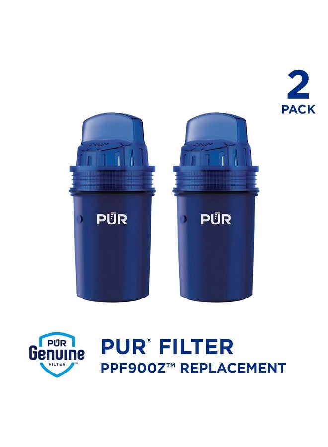 PUR Water Pitcher & Dispenser Replacement Filter 2-Pack, Genuine PUR Filter, 2-in-1 Powerful Filtration and Faster Filtration, 4-Month Value, Blue (PPF900Z2) - Image 1