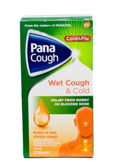 gsk Pana Cough, Cold Flu, Wet Cough And Cold Syrup, 200 Ml  - Image 1