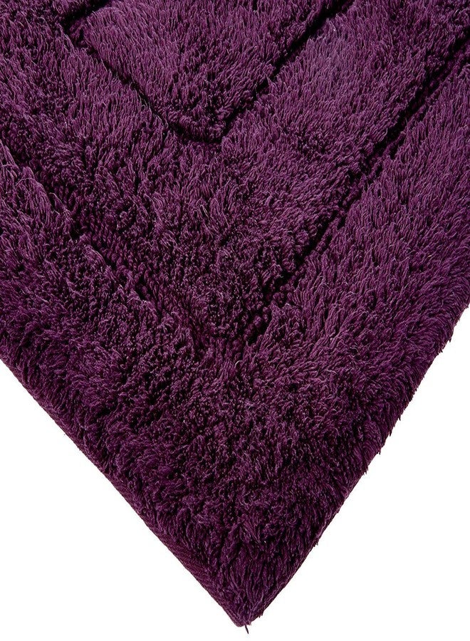 Kassatex Kassa Design Bath Rug, 20 by 32-Inch, Plum - Image 3