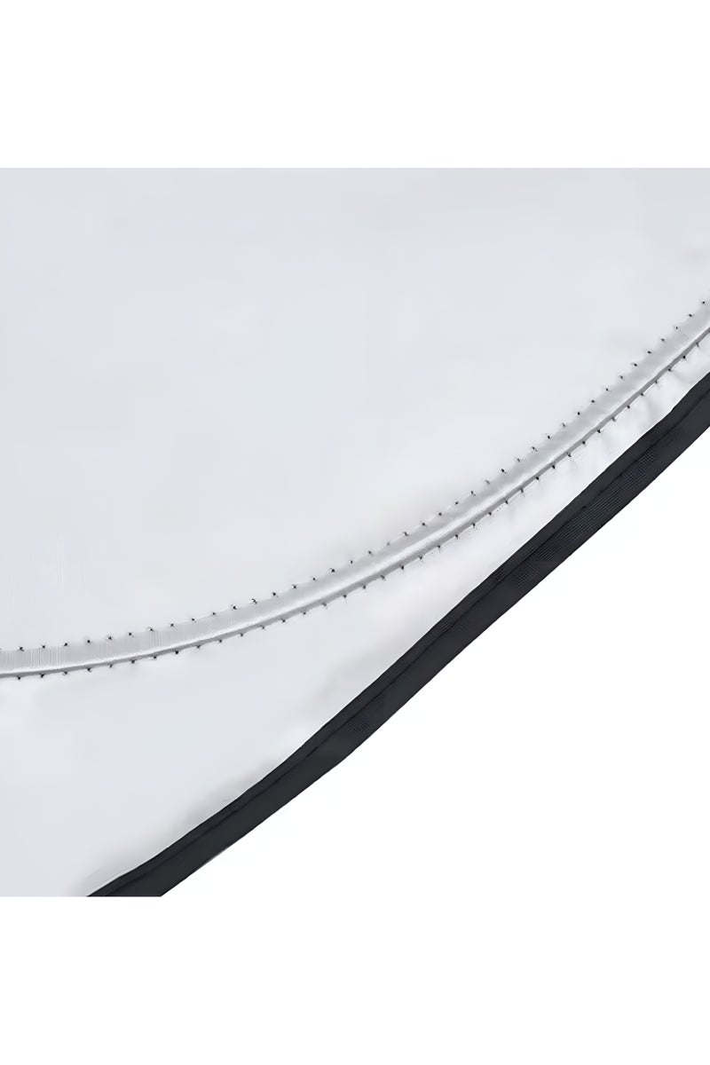 إيتافا واقي شمس للزجاج الأمامي للسيارة مع حقيبة تخزين، مقاس 160×75 سم – شاشة قابلة للطي للحماية من الحرارة والأشعة فوق البنفسجية – بلون أسود وفضي عاكس للسيارات - Image 4