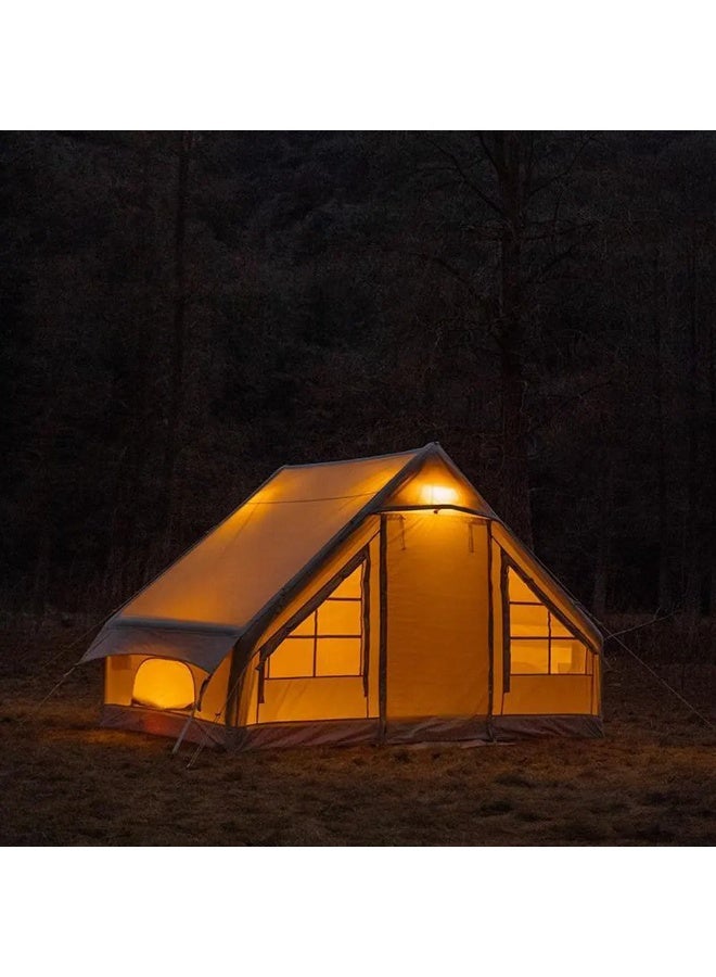 توبيز خيمة توبي القابلة للنفخ 01 خيمة تخييم مع مضخة، خيام تخييم فاخرة تتسع من 4 إلى 6 أشخاص، سهلة التركيب، خيمة خارجية مقاومة للماء والرياح من أكسفورد، خيمة كابينة فاخرة مع نوافذ وأبواب شبكية - Image 5