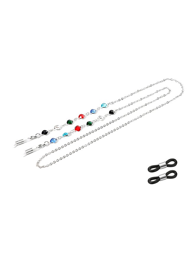 Generic Beaded Eyeglasses Chain With 2-Piece Silicone Anti-Slip Ring - Image 1