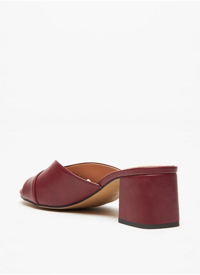 Celeste Women's Textured Slip-On Sandals with Block Heel  - Image 2