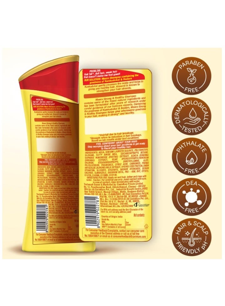 Meera Strong & Healthy Shampoo 180ml – With Kunkudukai & Badam for Strong, Nourished & Shiny Hair - Image 5