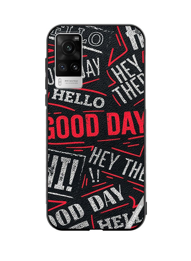 VR CREATIVE غطاء حماية لجهاز Vivo X60 Pro تصميم مرحبًا يوم جيد متعدد الألوان - Image 1