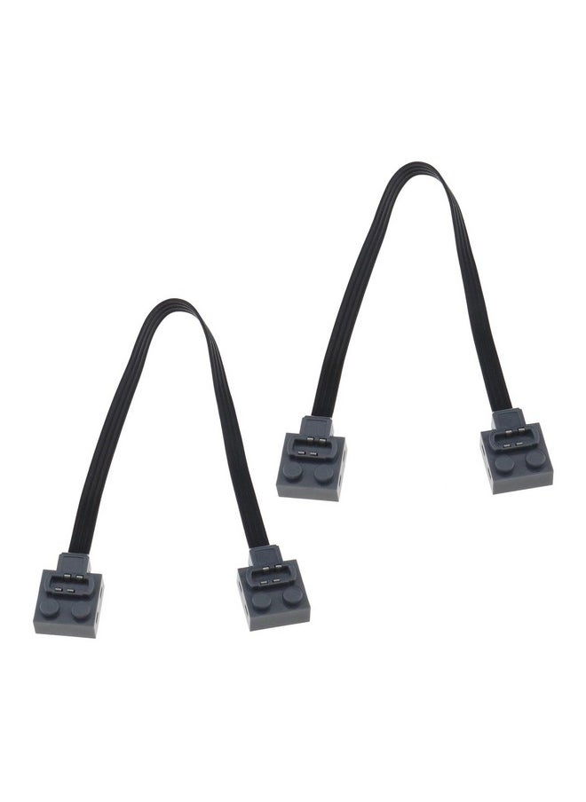Micro Traders Micro Traders 2PCS Extension Cables Compatible with Lego 8870 Light Switch 8869 Technic Power Functions Extension Wire Cord Connector for Bricks Building Blocks Toy 25cm  - Image 1
