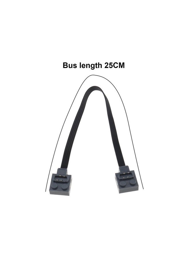 Micro Traders Micro Traders 2PCS Extension Cables Compatible with Lego 8870 Light Switch 8869 Technic Power Functions Extension Wire Cord Connector for Bricks Building Blocks Toy 25cm  - Image 4