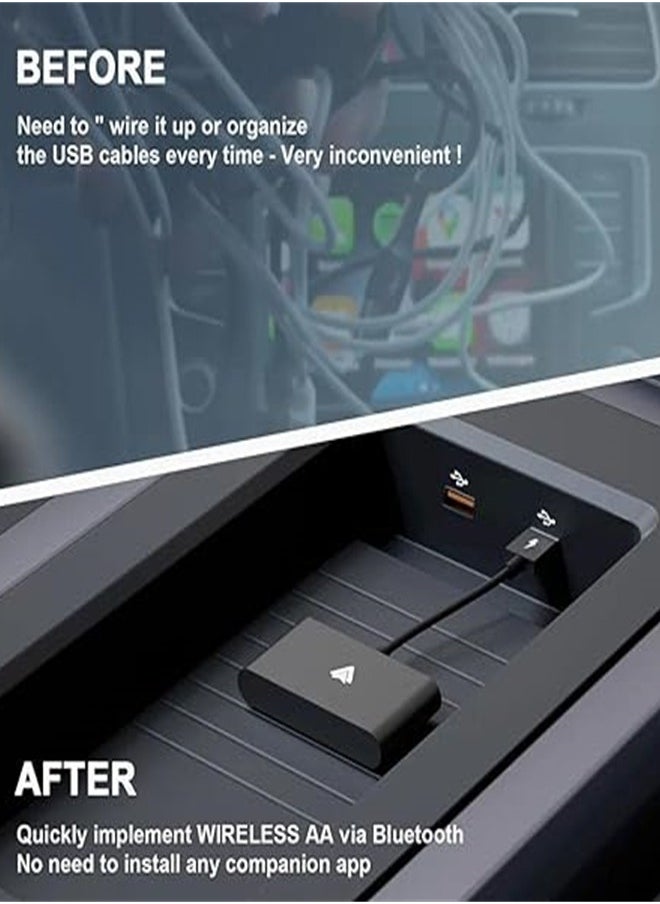 Generic Wireless receiver for Android Auto, adapter turns the original wired car into a wireless car wifi navigation car box (black)  - Image 5