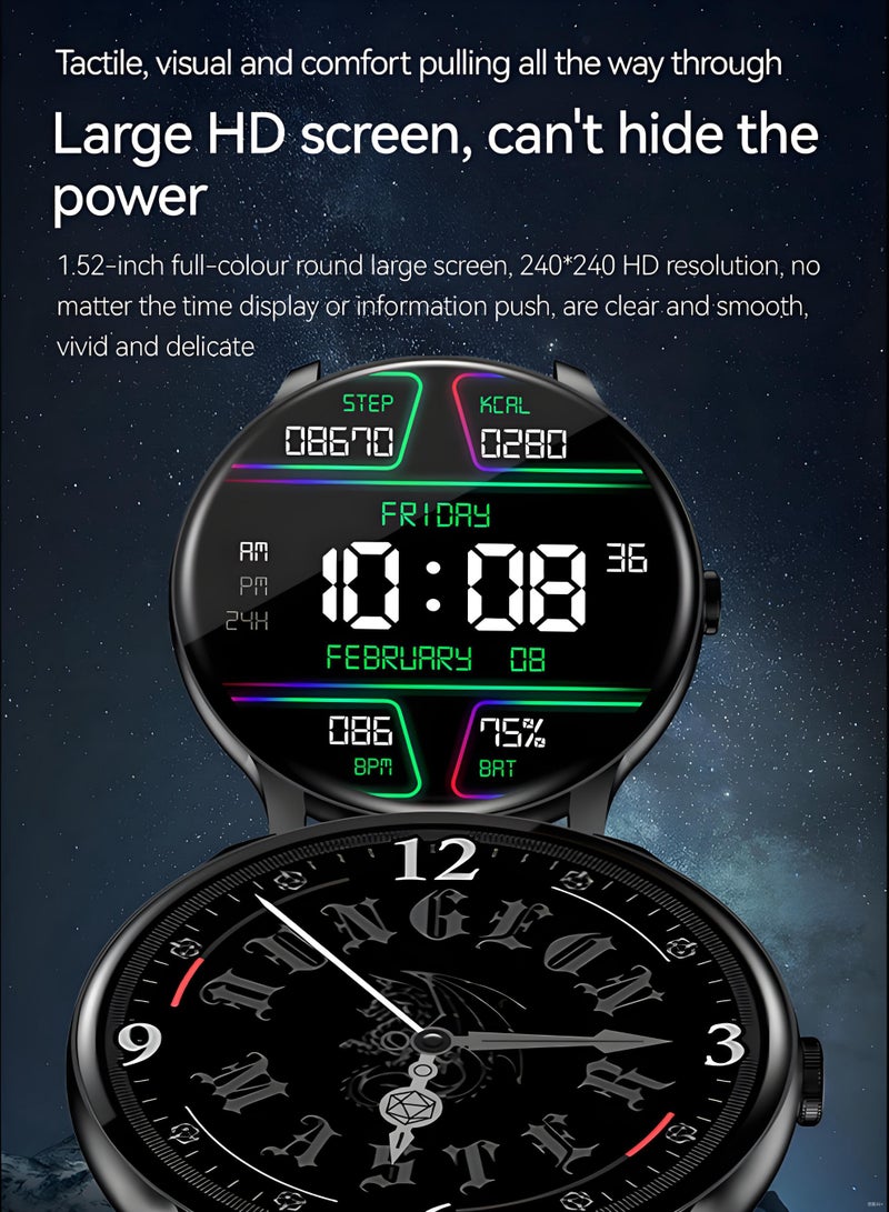 Bonic Smartwatch - Business Smartwatch, Waterproof Fitness Watch, Bluetooth Call, Men's Smartwatch, Zinc Alloy Vacuum Plated, Heart Rate Monitor, Women's Smartwatch - Image 4