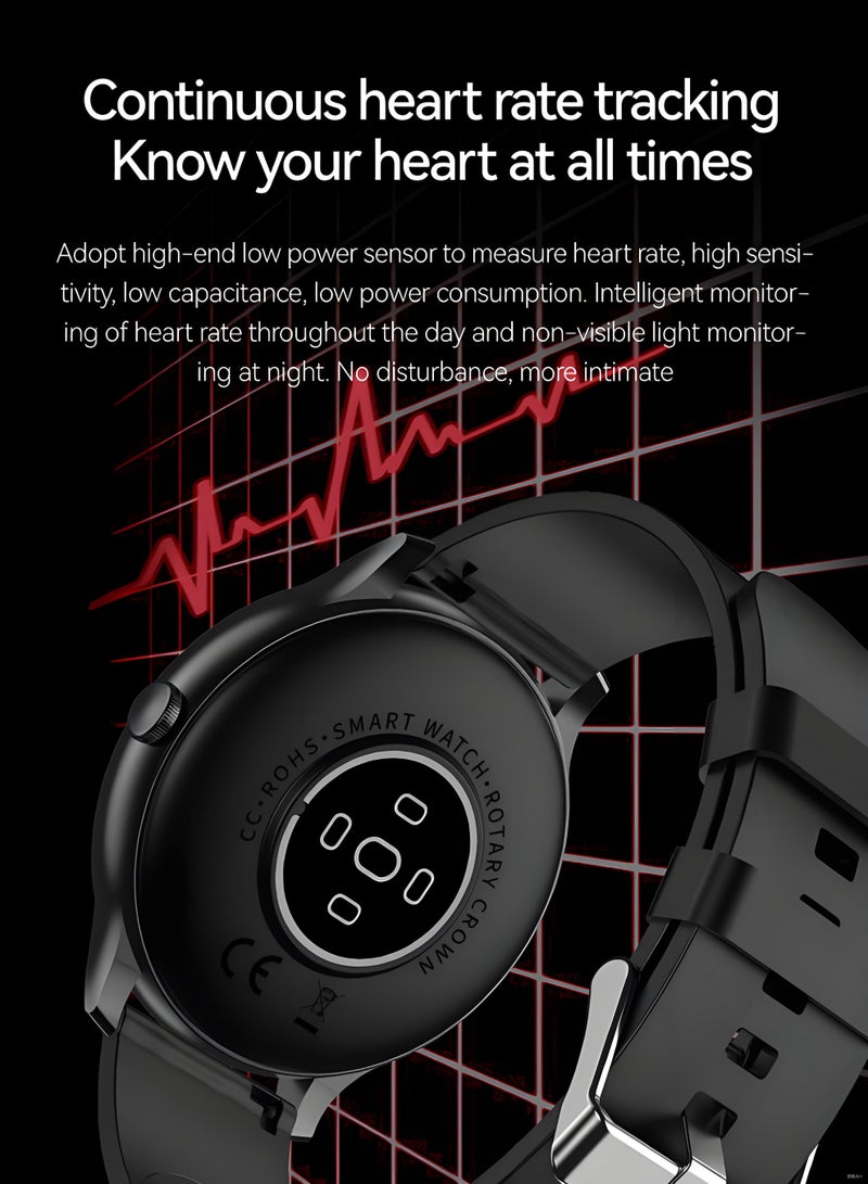 Bonic Smartwatch - Business Smartwatch, Waterproof Fitness Watch, Bluetooth Call, Men's Smartwatch, Zinc Alloy Vacuum Plated, Heart Rate Monitor, Women's Smartwatch - Image 5