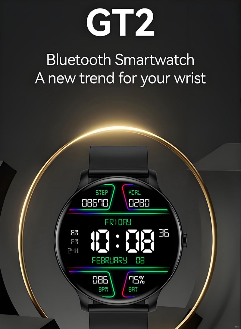 Bonic Smartwatch - Business Smartwatch, Waterproof Fitness Watch, Bluetooth Call, Men's Smartwatch, Zinc Alloy Vacuum Plated, Heart Rate Monitor, Women's Smartwatch - Image 2