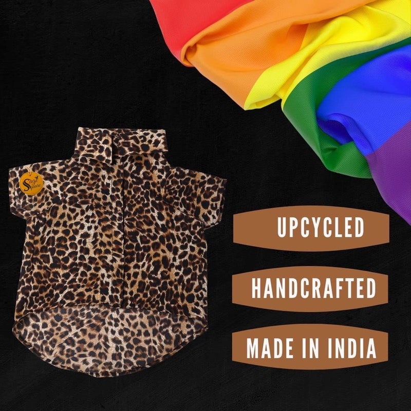 Sage Square Funky Soft Material Dog Shirt | Cool/Funky Print Pet | Soft Light Weight | Comfortable & Breathable Dog Clothing | Trendy Vest Outfit (Cheetah Print) (Medium - 18inch) - Image 4