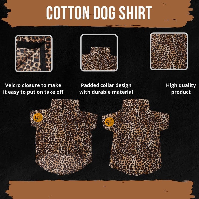 Sage Square Funky Soft Material Dog Shirt | Cool/Funky Print Pet | Soft Light Weight | Comfortable & Breathable Dog Clothing | Trendy Vest Outfit (Cheetah Print) (Medium - 18inch) - Image 5