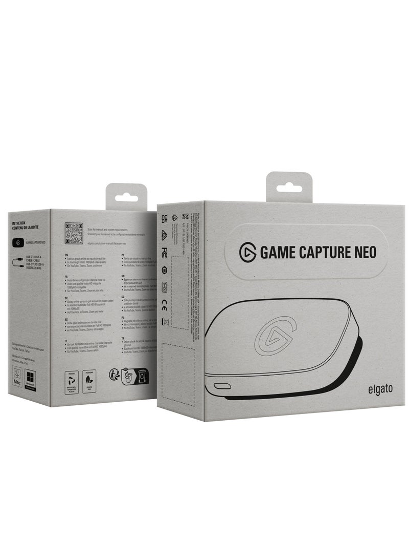 Elgato Game Capture Neo – USB Portable Capture Card 4K60 HDR Passthrough, 1080p60 Video Recording – For PS5|Xbox|Nintendo Switch 2 - OBS, Quicktime and more - Plug & Play|Works on Laptop|PC|Mac|iPad - Image 2
