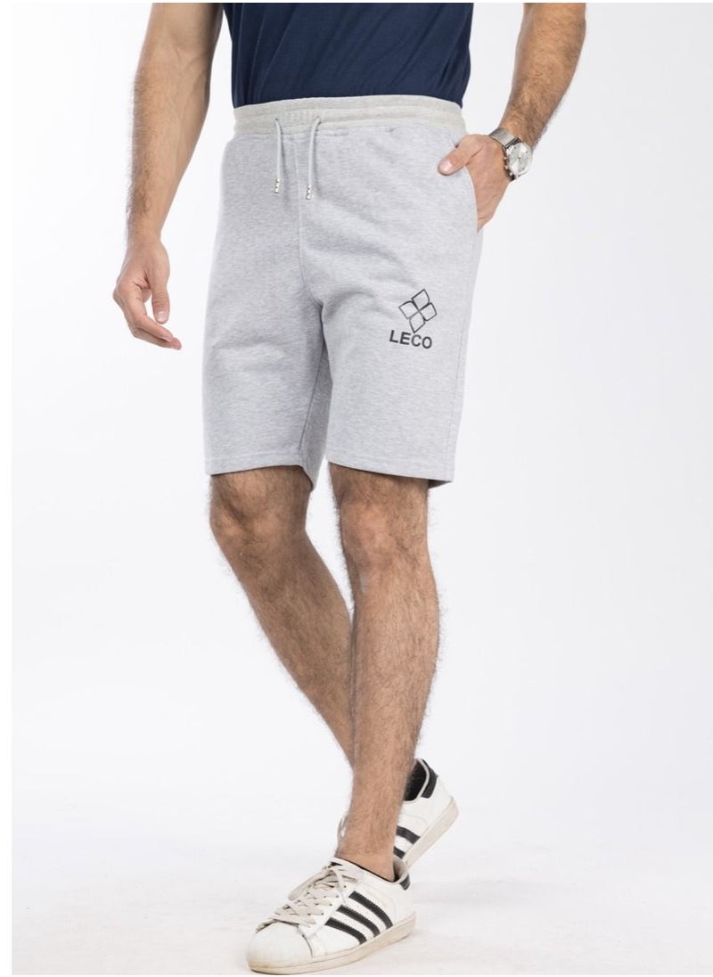 lecoo Men's Milton cotton shorts - for going out, for clubs and for home - with elastic band and drawstring closure - anti-pilling - with 2 front pockets  - Image 2