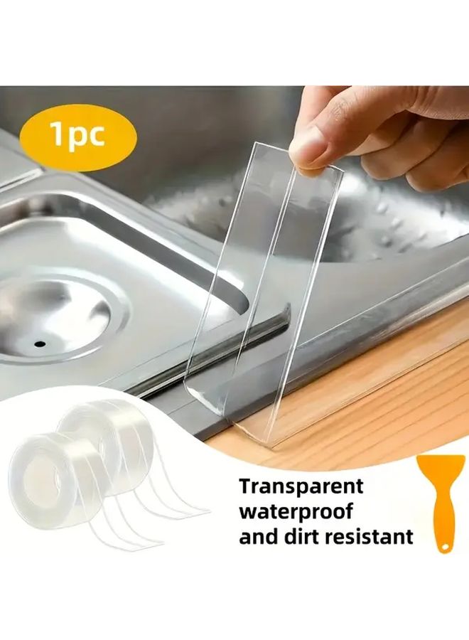 Clear Kitchen Bathroom Sealant Tape Self Adhesive Gap Filler 19685 Inch 15 Inch - Image 4