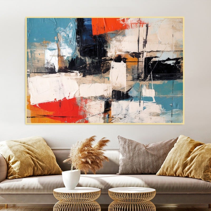 Marktna Canvas painting with a fine art design and a hollow frame, measuring (70×50), one piece - Image 3