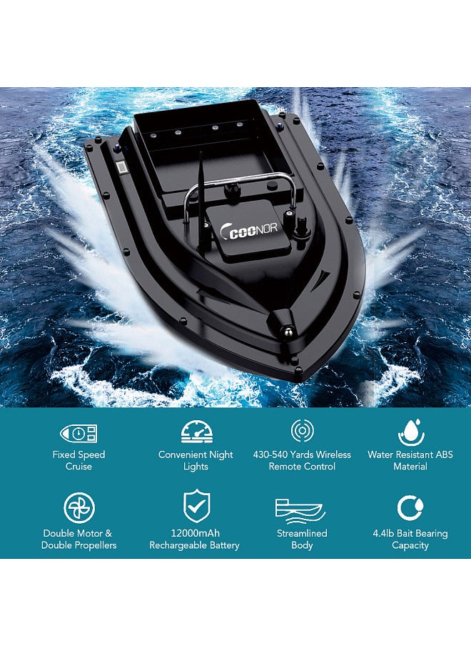 Generic Wireless Remote Control Fishing Bait Boat 430-540 yards Remote Range Fish Finder Device  - Image 2