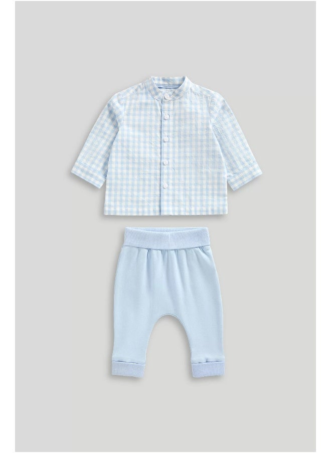 mothercare My First Shirt and Jogger Outfit Set  - Image 1
