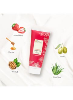 Pure Elements Strawberry Face Scrub - Skin Lightening & Softening - 100 Gm  - Image 2