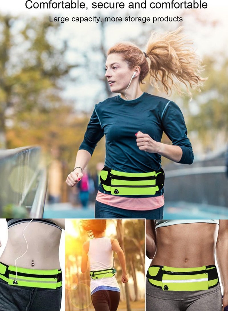 QUTOOB Sports and Workout Waist Bag Money Belt for Running, Cycling, Travelling, Walking, Hiking, Multipocketed Running Waist Belt, Dedicated Slots For Water Bottle Keys Mobile Money Headphone  - Image 3