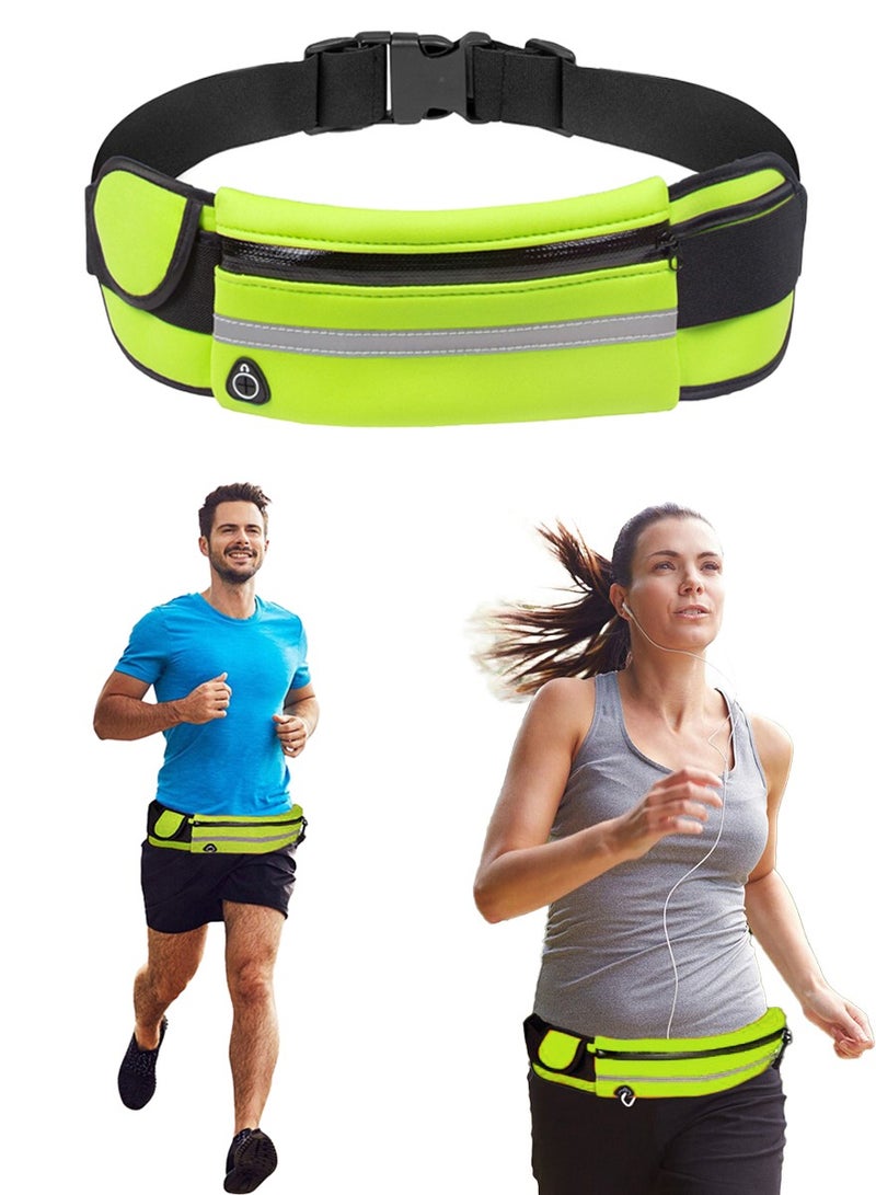 QUTOOB Sports and Workout Waist Bag Money Belt for Running, Cycling, Travelling, Walking, Hiking, Multipocketed Running Waist Belt, Dedicated Slots For Water Bottle Keys Mobile Money Headphone  - Image 1