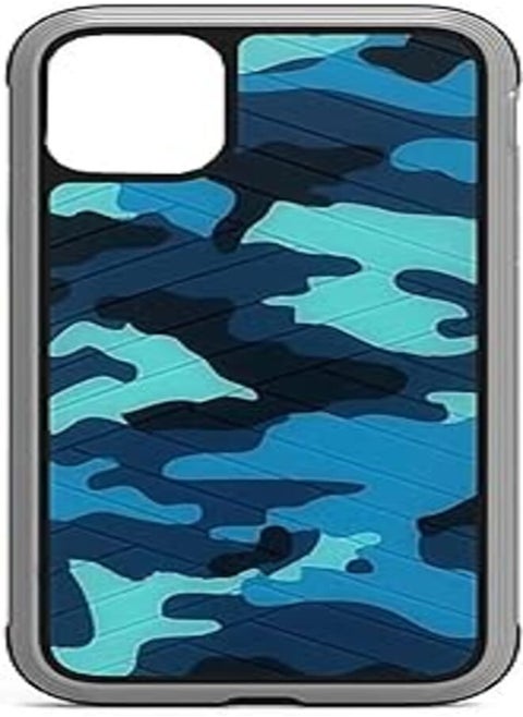 Raigor Inverse Back Cover for iPhone 13 Pro Max (Camouflage Army - Blue)