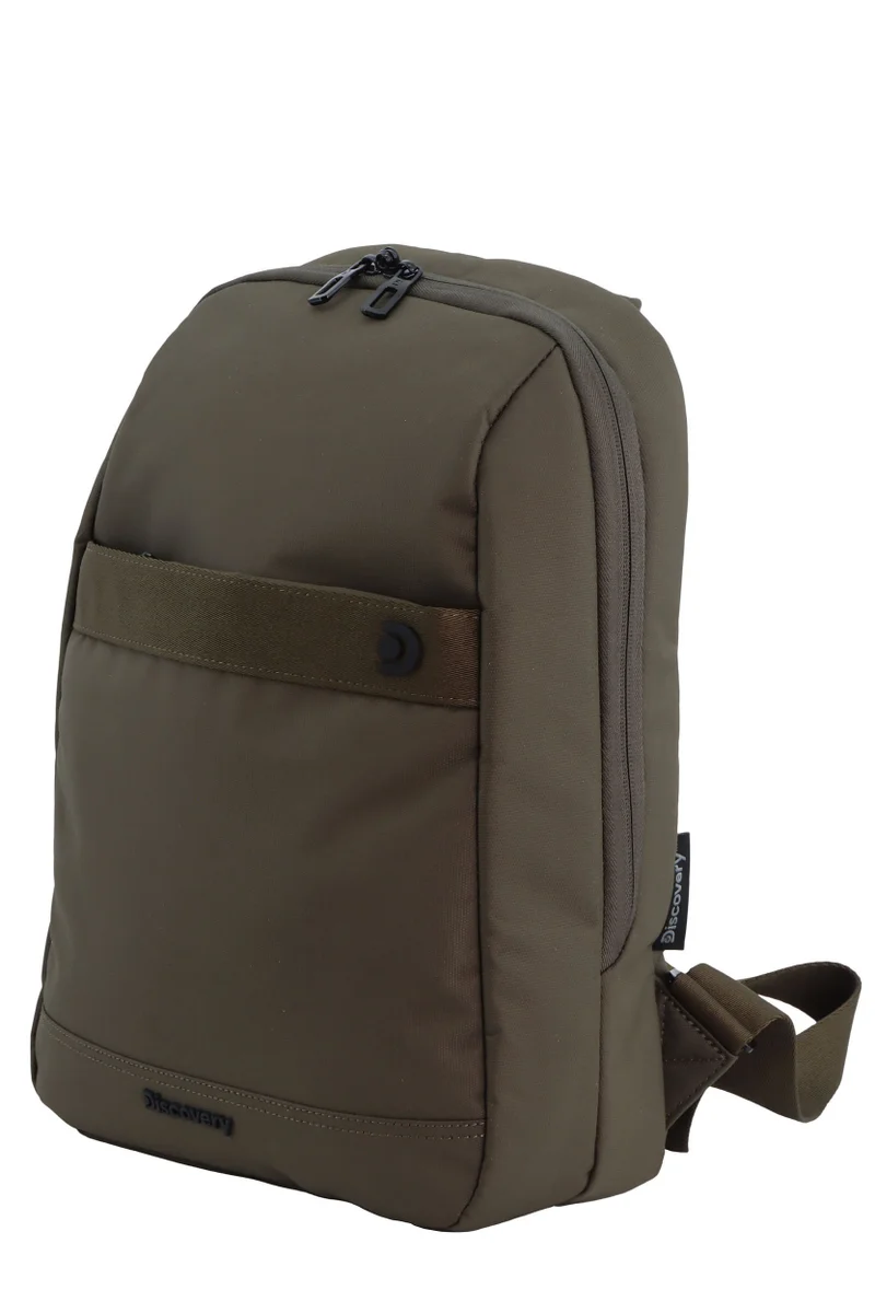 Discovery Discovery Downtown Backpack 11L – Khaki |Compact RPET Backpack with RFID Protection & Luggage Strap