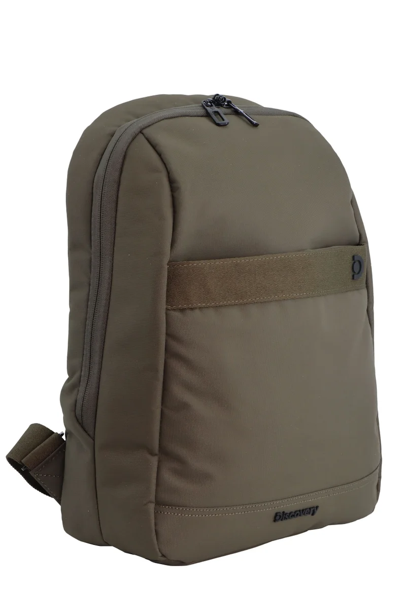 Discovery Discovery Downtown Backpack 11L – Khaki |Compact RPET Backpack with RFID Protection & Luggage Strap