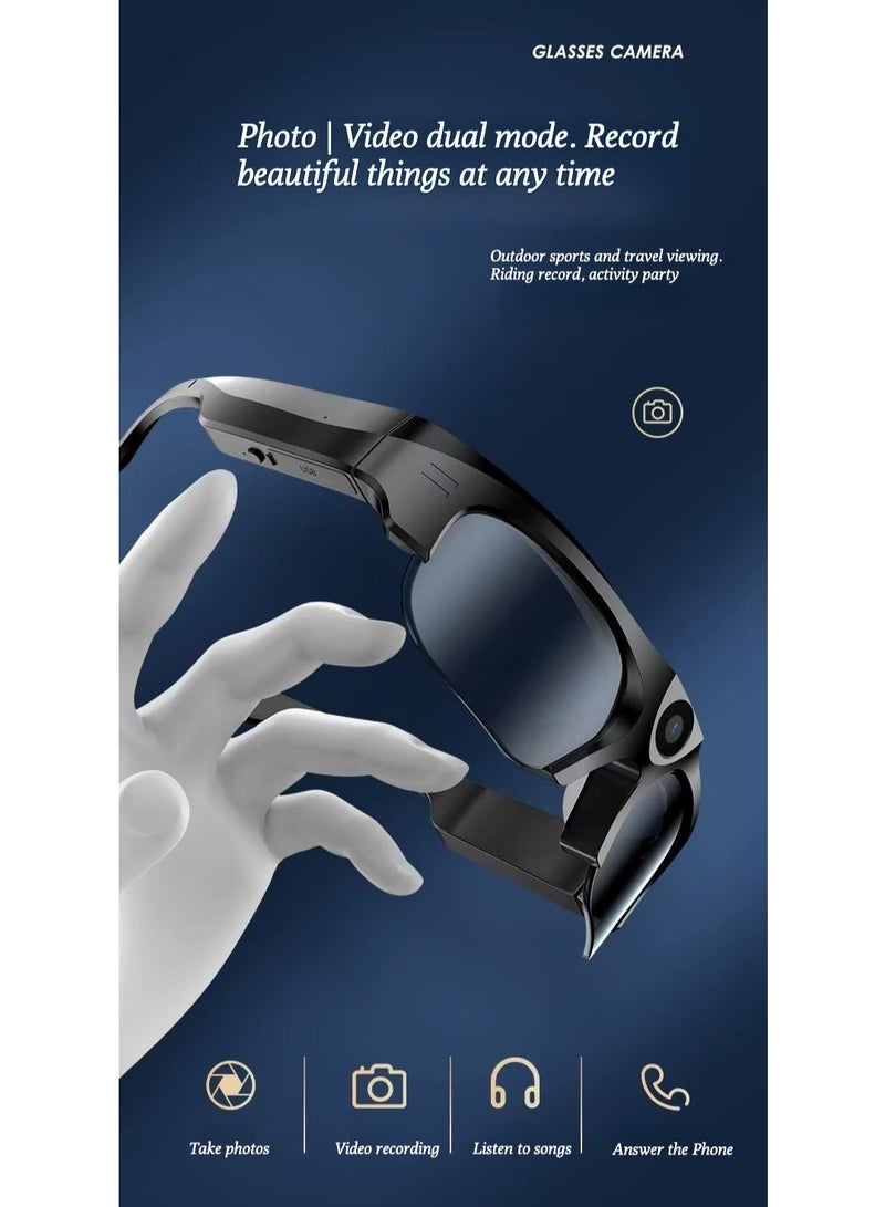 Smart Bluetooth music head-mounted camera glasses, high-tech high-definition recording and video glasses, ai glasses - Image 4