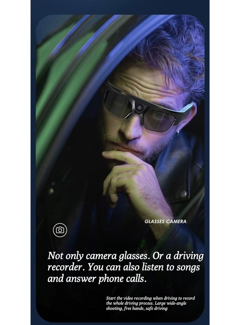 Smart Bluetooth music head-mounted camera glasses, high-tech high-definition recording and video glasses, ai glasses - Image 5