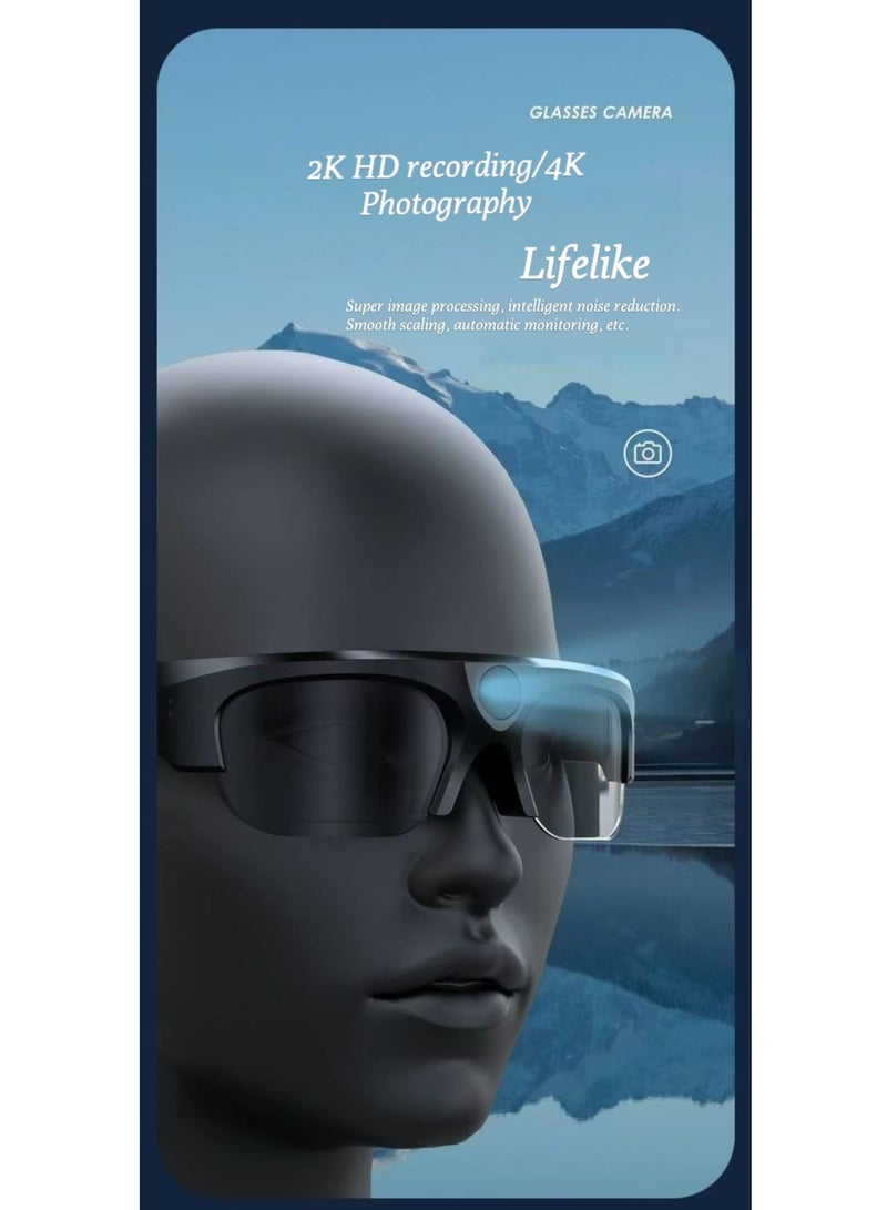 Smart Bluetooth music head-mounted camera glasses, high-tech high-definition recording and video glasses, ai glasses - Image 3