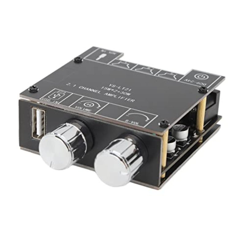 POENVFPO Bluetooth 5.1 Amplifier Board, 2.1 Channel 15W 15W 30W Bass Independent Adjustment with AUX USB Sound Card APP Control, for IOS Passive Speaker - Image 4