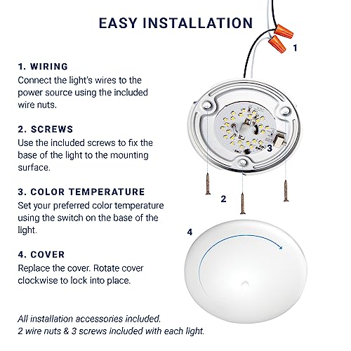 Parmida LED Technologies PARMIDA (12 Pack) LED RV Dome Ceiling Lights 5CCT, On/Off Switch, Dimmable, Surface Mount Interior Puck Light, Slim Motorhome, Trailer, Camper Lighting, 5W, 27/3/35/4/5/6K, Damp Location, 4.5 Inch - Image 3