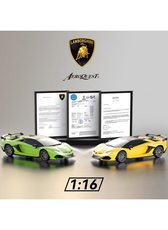 AEROQUEST Lamborghini Remote Control Car，Officially Licensed Lambo Aventador SVJ Model，1:16 Scale Toy Car for Kids，Electric Sport Racing Hobby RC Cars，Birthday Gift for Boys and Girls - Image 2