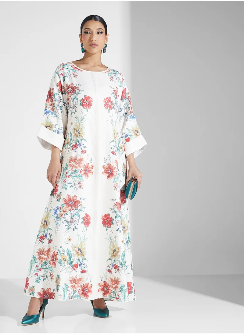 خزانة Floral Print Dress