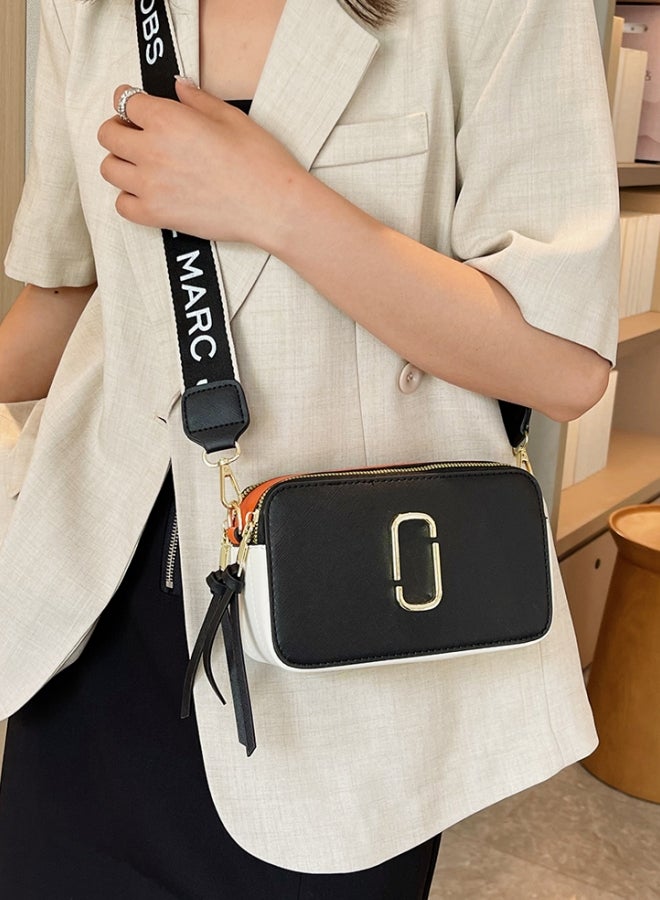 Women's Versatile PU Leather Shoulder Bag, Ladies Portable Camera Bag Crossbody Bag Sling Bag Side Bag Carry Bag, Retro Contrasting Small Square Bag Handbag Satchel Bags for Girls/College Students  - Image 2