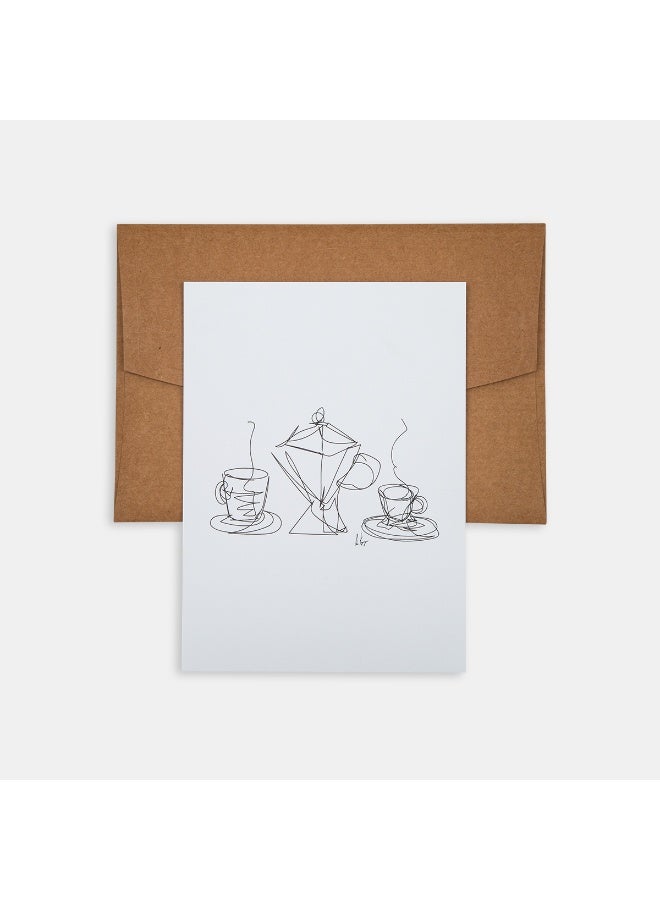 PK Design Mini Poster Line Drawings Coffee - Image 1