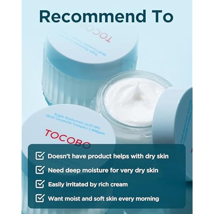 TOCOBO] Multi Ceramide Cream 1.7 Fl oz / 50ml | Moisture cream, Ceramide moisturizer, Korean Skin Care, Natural Ingredients, Sensitive Skin | Cruelty Free, Korean Vegan Cream, mother's day gift - Image 5